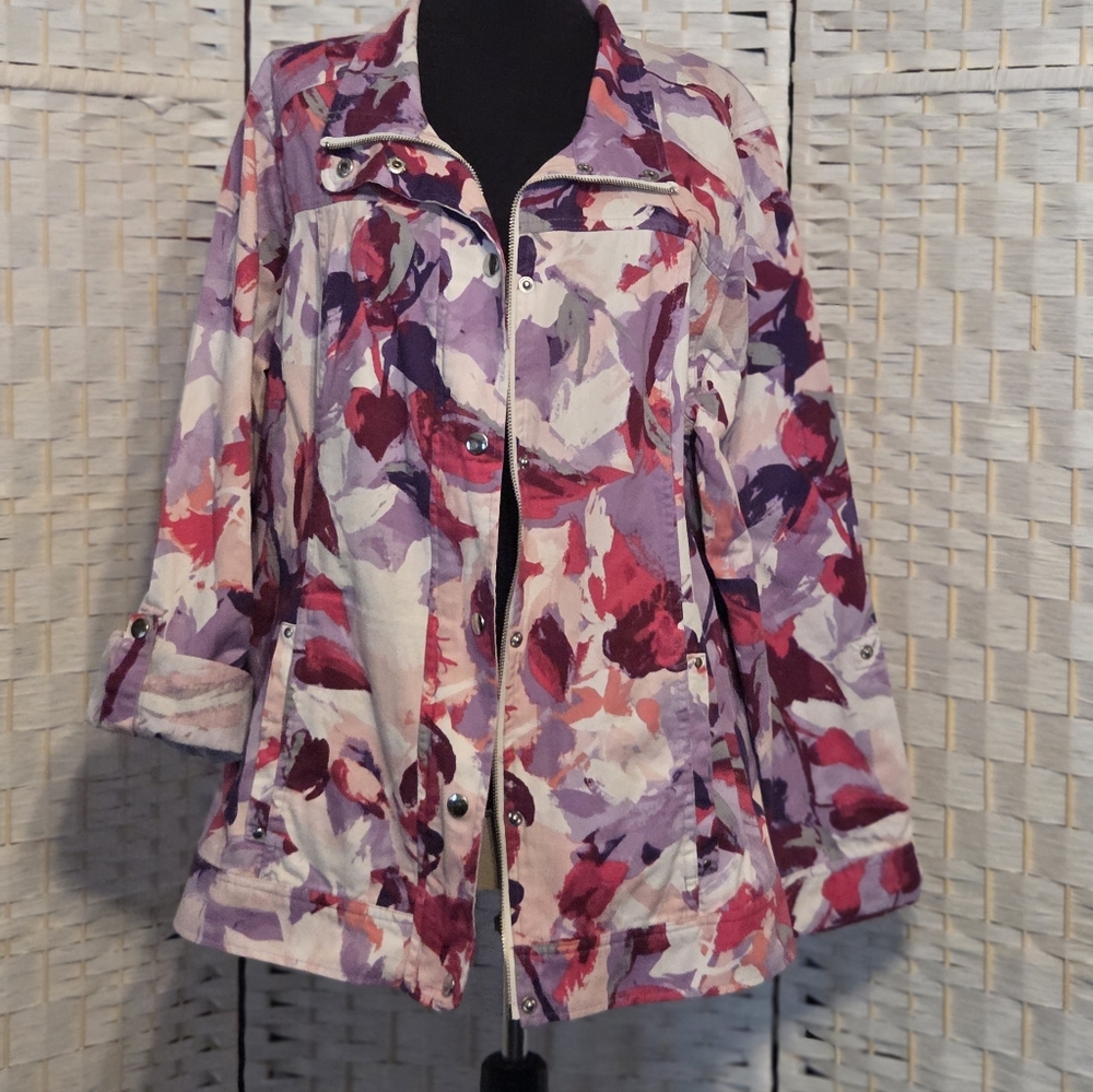 Floral Women's Jacket NWT CJ Banks Size 1X